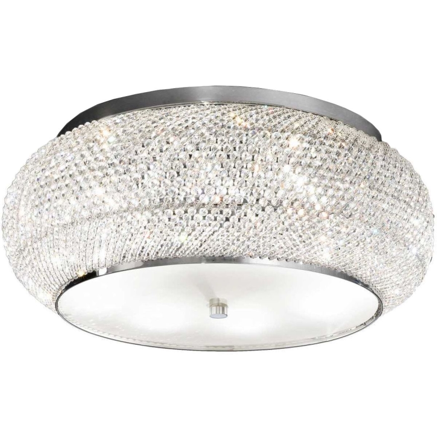 Ideal Lux - Iluminação de teto de cristal PASHA 10xE14/40W/230V diâmetro 55 cromado brilhante