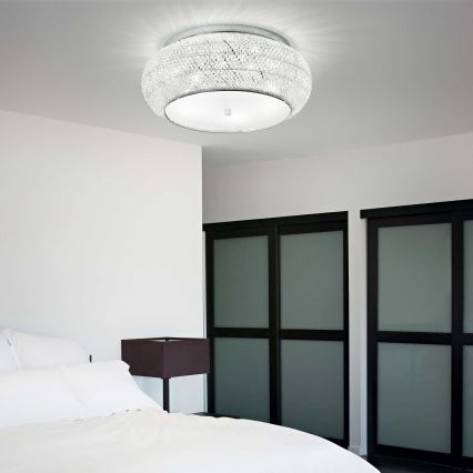 Ideal Lux - Iluminação de teto de cristal PASHA 10xE14/40W/230V diâmetro 55 cromado brilhante