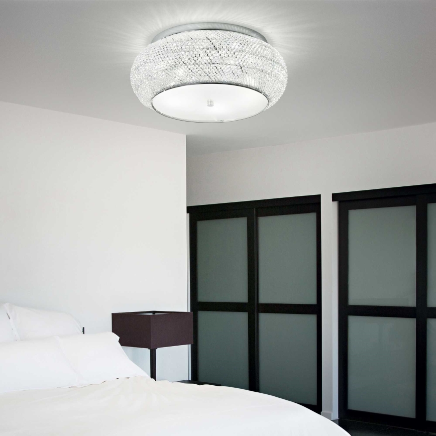 Ideal Lux - Iluminação de teto de cristal PASHA 10xE14/40W/230V diâmetro 55 cromado brilhante