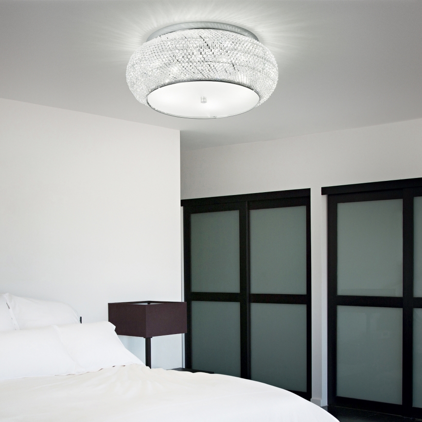 Ideal Lux - Iluminação de teto de cristal PASHA 14xE14/40W/230V diâmetro 65 cromado brilhante