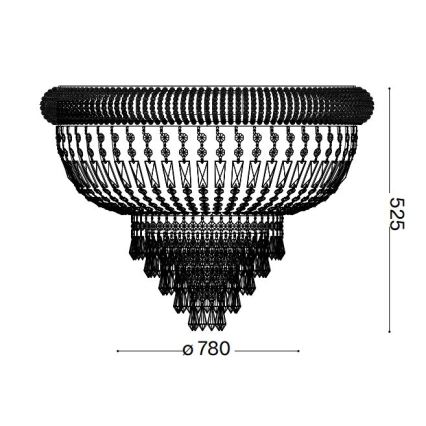 Ideal Lux - Iluminação de teto em cristal DUBAI 24xE14/28W/230V diâmetro 78 cm cromado brilhante