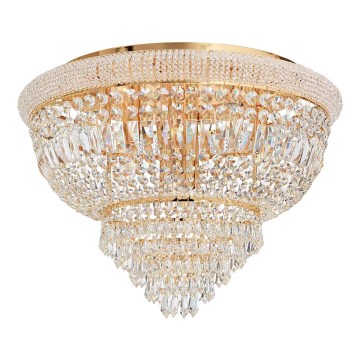Ideal Lux - Iluminação de teto em cristal DUBAI 24xE14/28W/230V diâmetro 78 cm dourado