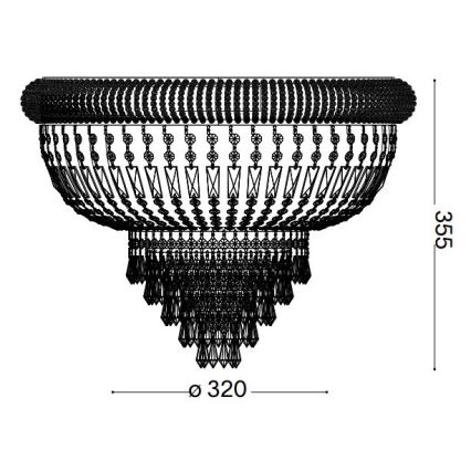Ideal Lux - Iluminação de teto em cristal DUBAI 3xE14/28W/230V diâmetro 32 cm cromado brilhante