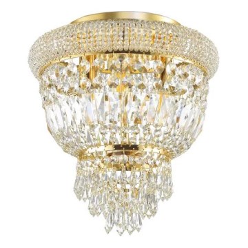 Ideal Lux - Iluminação de teto em cristal DUBAI 3xE14/28W/230V diâmetro 32 cm dourado