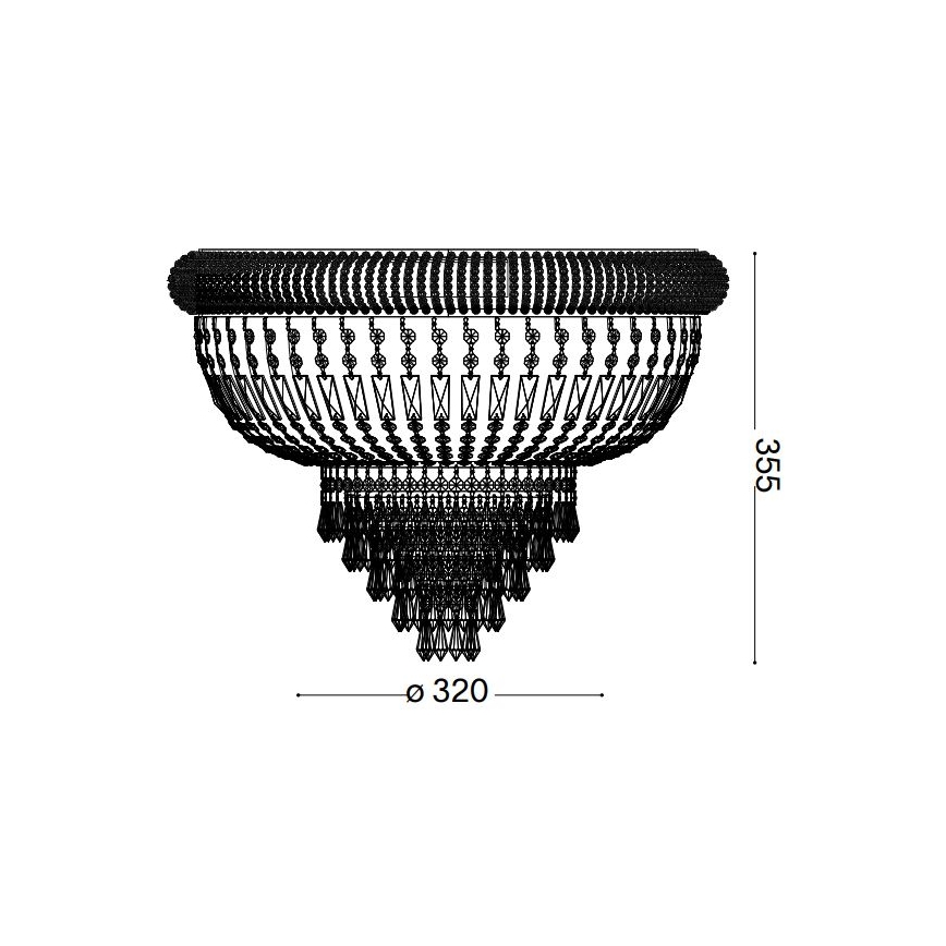 Ideal Lux - Iluminação de teto em cristal DUBAI 3xE14/28W/230V diâmetro 32 cm dourado
