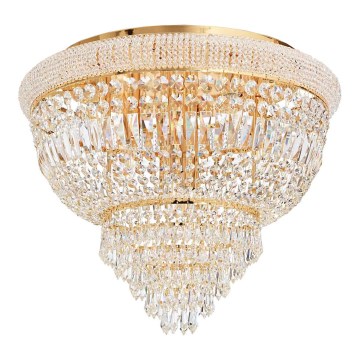 Ideal Lux - Iluminação de teto em cristal DUBAI 6xE14/28W/230V diâmetro 52 cm dourado