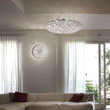 Ideal Lux - Iluminação de teto em cristal LED KING 3xG9/3W/230V diâmetro 25,5 cm cromado brilhante