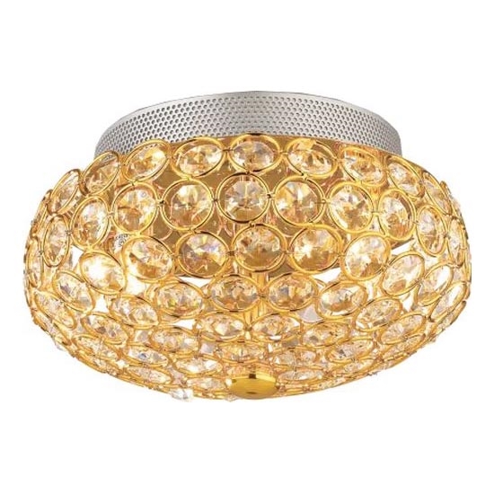 Ideal Lux - Iluminação de teto em cristal LED KING 3xG9/3W/230V diâmetro 25,5 cm dourado