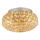 Ideal Lux - Iluminação de teto em cristal LED KING 3xG9/3W/230V diâmetro 25,5 cm dourado
