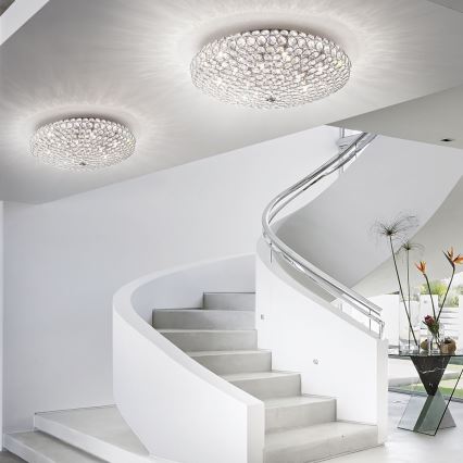 Ideal Lux - Iluminação de teto em cristal LED KING 5xG9/3W/230V diâmetro 38 cm cromado brilhante