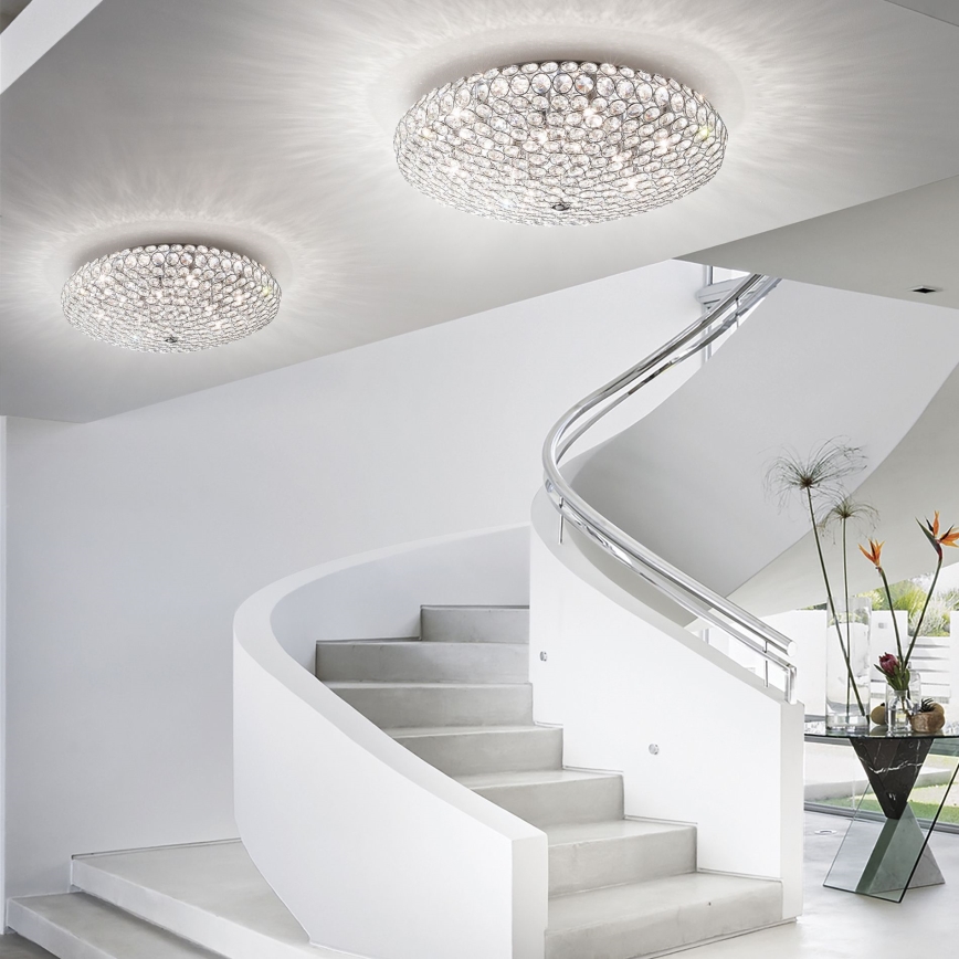 Ideal Lux - Iluminação de teto em cristal LED KING 5xG9/3W/230V diâmetro 38 cm cromado brilhante
