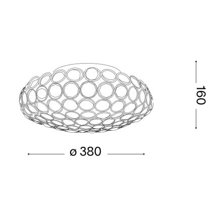 Ideal Lux - Iluminação de teto em cristal LED KING 5xG9/3W/230V diâmetro 38 cm cromado brilhante