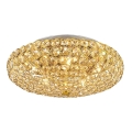 Ideal Lux - Iluminação de teto em cristal LED KING 5xG9/3W/230V diâmetro 38 cm dourado
