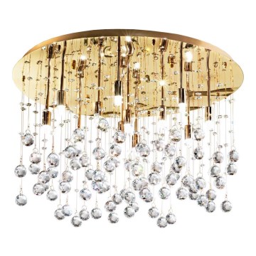 Ideal Lux - Iluminação de teto em cristal LED MOONLIGHT 12xG9/3W/230V pr.60 cm dourado