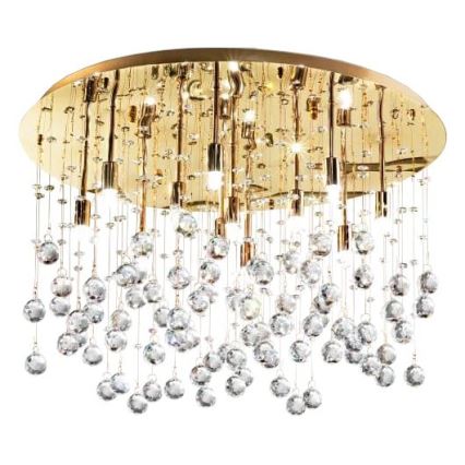 Ideal Lux - Iluminação de teto em cristal LED MOONLIGHT 15xG9/3W/230V diâmetro 80 cm dourado