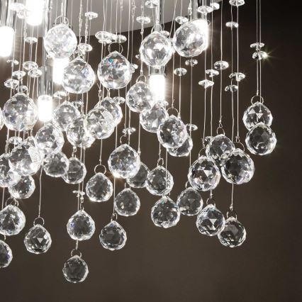 Ideal Lux - Iluminação de teto em cristal LED MOONLIGHT 15xG9/3W/230V diâmetro 80 cm dourado