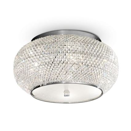 Ideal Lux - Iluminação de teto em cristal PASHA 6xE14/40W/230V diâmetro 40 cm cromado brilhante