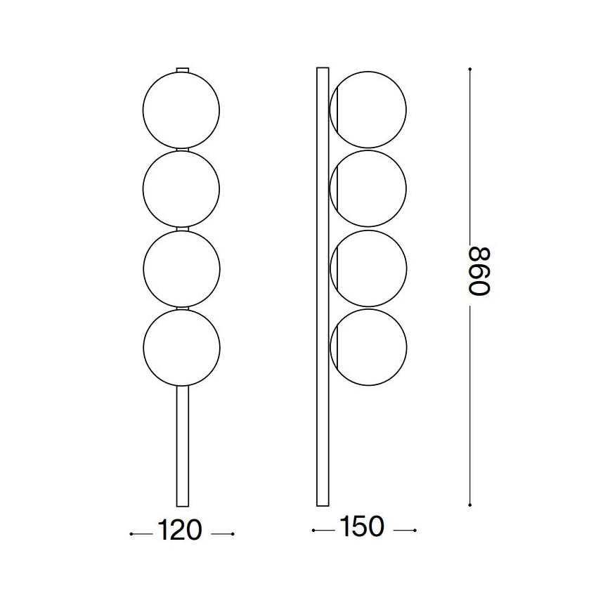 Ideal Lux - Iluminação de teto LED BINOMIO 4xG9/3W/230V branco