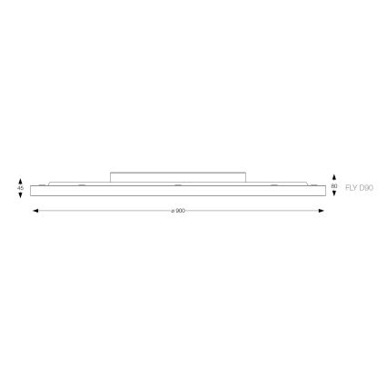 Ideal Lux - Iluminação de teto LED FLY LED/68W/230V 3000K diâmetro 90 cm CRI 90 IP40 branco