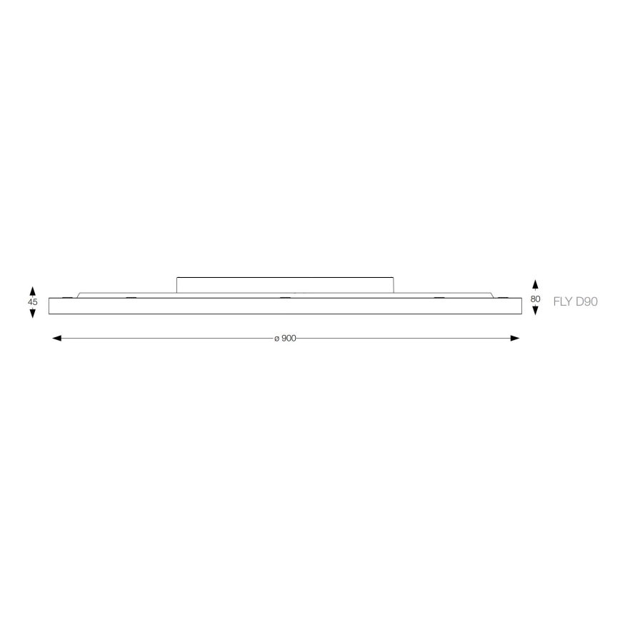 Ideal Lux - Iluminação de teto LED FLY LED/68W/230V 3000K diâmetro 90 cm CRI 90 IP40 branco