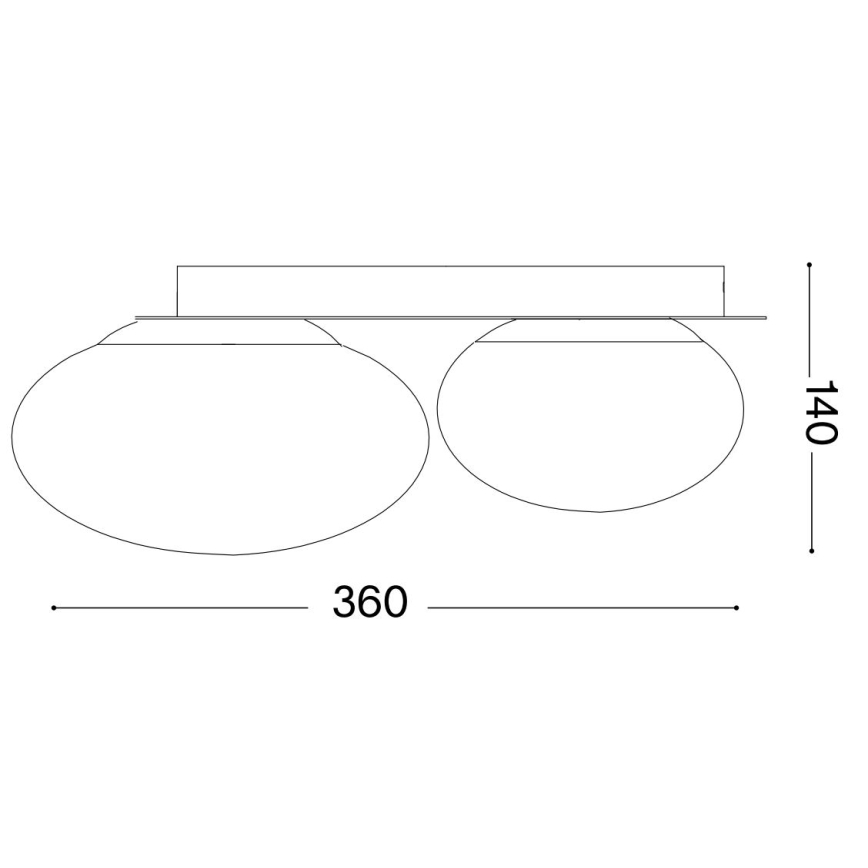 Ideal Lux - Iluminação de teto LED NINFEA 2xGX53/9W/230V dourado