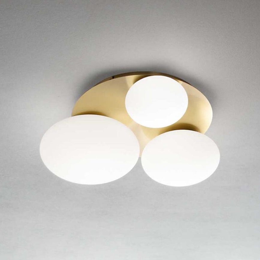 Ideal Lux - Iluminação de teto LED NINFEA 3xGX53/9W/230V dourado