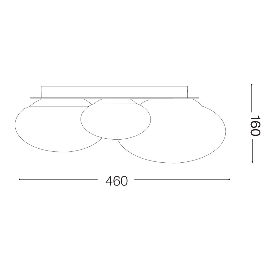 Ideal Lux - Iluminação de teto LED NINFEA 3xGX53/9W/230V dourado