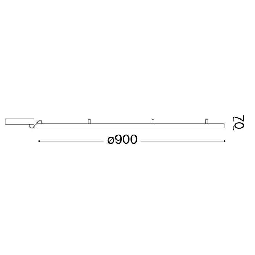Ideal Lux - Iluminação de teto LED ORACLE S LED/53W/230V 2700K diâmetro 90 cm branco