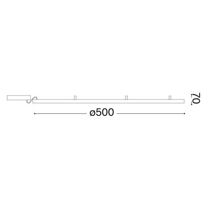 Ideal Lux - Iluminação de teto LED ORACLE SLIM LED/32W/230V 3000K diâmetro 50 cm preto