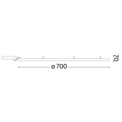 Ideal Lux - Iluminação de teto LED ORACLE SLIM LED/37W/230V 2700K diâmetro 70 cm branco