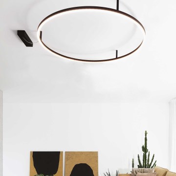 Ideal Lux - Iluminação de teto LED ORACLE SLIM LED/37W/230V 4000K diâmetro 70 cm preto