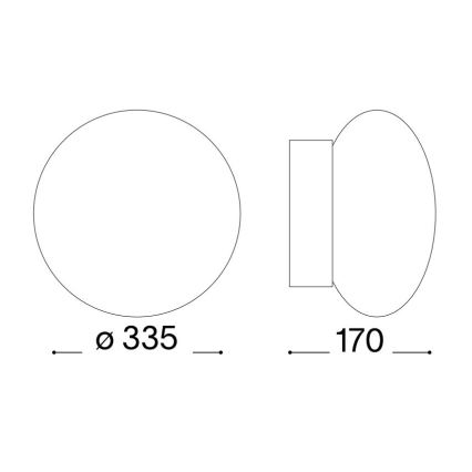 Ideal Lux - Iluminação de teto para casa de banho BUBBLE 1xE27/60W/230V diâmetro 33,5 cm IP44 branco