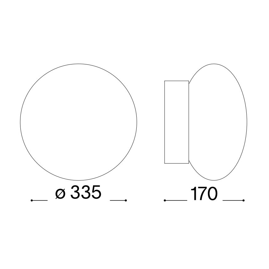 Ideal Lux - Iluminação de teto para casa de banho BUBBLE 1xE27/60W/230V diâmetro 33,5 cm IP44 branco