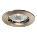 Ideal Lux - Iluminação embutida JAZZ 1xGU10/50W/230V bronze