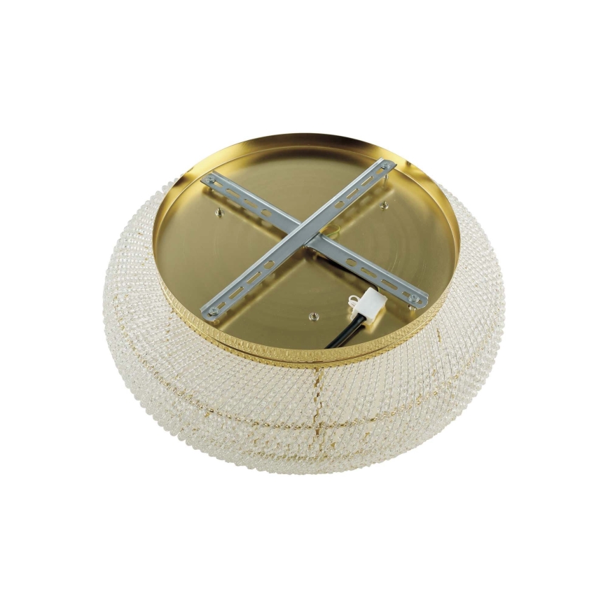 Ideal Lux - Iluminação para teto de cristal PASHA 10xE14/40W/230V diâmetro 55 cm dourado