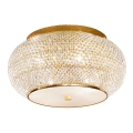 Ideal Lux - Iluminação para teto de cristal PASHA 6xE14/40W/230V diâmetro 40 cm dourado