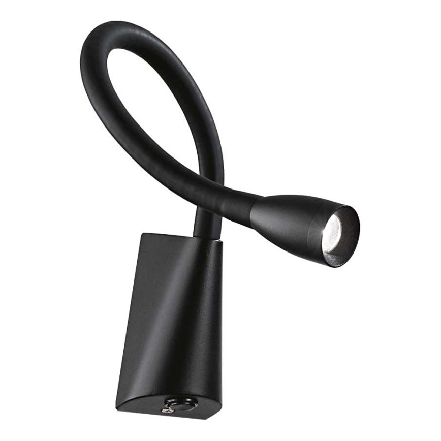 Ideal Lux - Lâmpada Flexível LED GOOSE LED/3W/230V CRI 90 preta