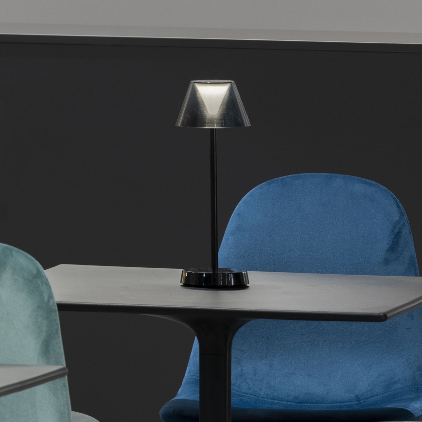 Ideal Lux - Lâmpada LED tátil dimmerizável LOLITA LED/2,8W/5V 2200 mAh IP54 preta