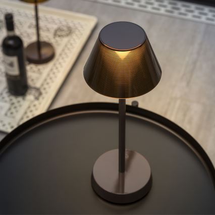 Ideal Lux - LED Candeeiro táctil regulável LOLITA LED/2,8W/5V IP54 castanho