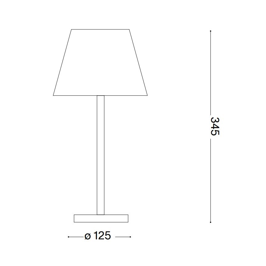 Ideal Lux - LED Candeeiro táctil regulável LOLITA LED/2,8W/5V IP54 castanho