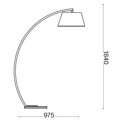Ideal Lux - Luminária de piso 1xE27/60W/230V