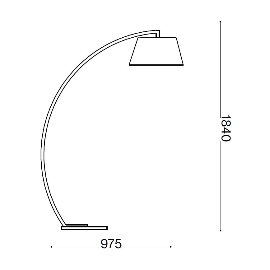 Ideal Lux - Luminária de piso 1xE27/60W/230V