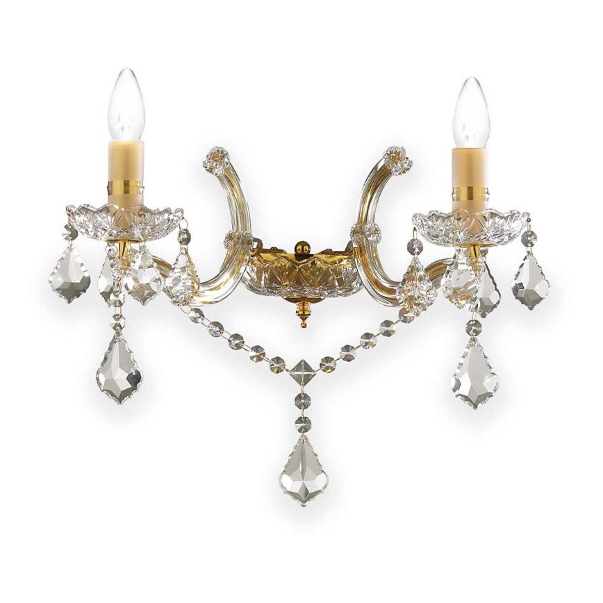 Ideal Lux - Luz de parede de cristal 2xE14/40W/230V dourado