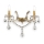 Ideal Lux - Luz de parede de cristal 2xE14/40W/230V dourado