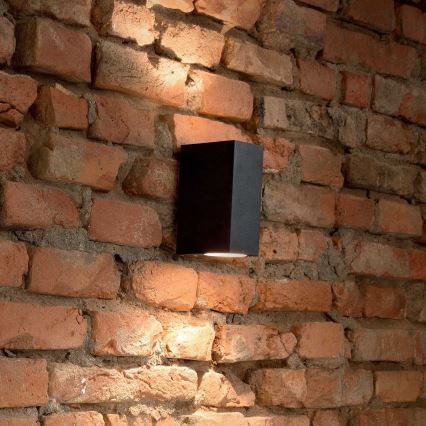 Ideal Lux - Luz de parede de exterior 2xE27/28W/230V preto antigo IP44