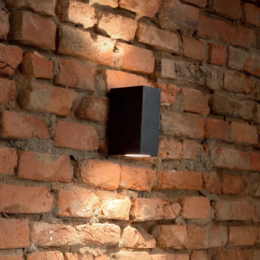 Ideal Lux - Luz de parede de exterior 2xE27/28W/230V preto antigo IP44