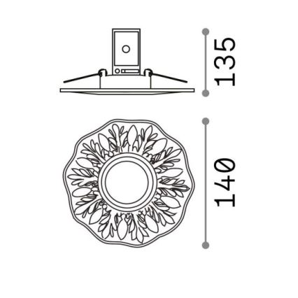 Ideal Lux - Luz embutida 1xGU10/50W/230V branco