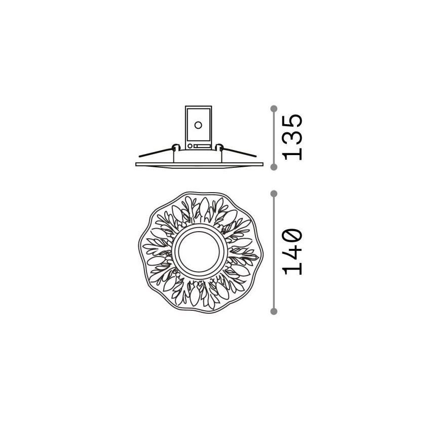 Ideal Lux - Luz embutida 1xGU10/50W/230V bronze