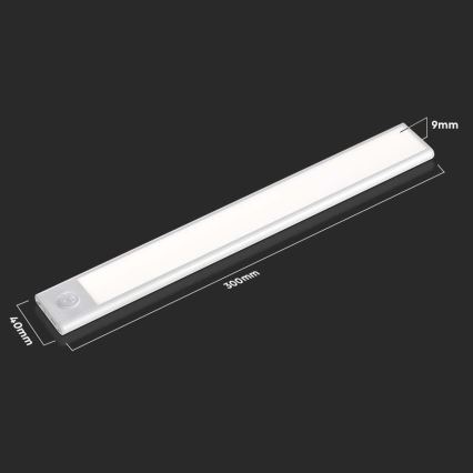 Iluminação de armário de cozinha LED com sensor LED/1,5W/5V 3000K