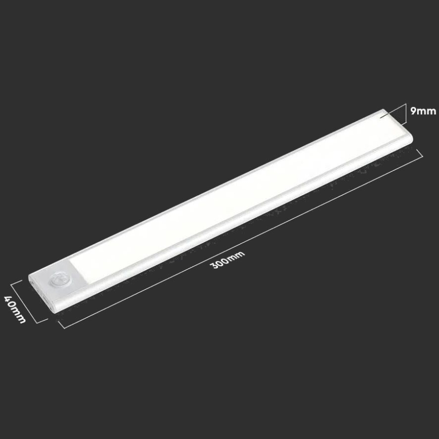 Iluminação de armário de cozinha LED com sensor LED/1,5W/5V 4000K